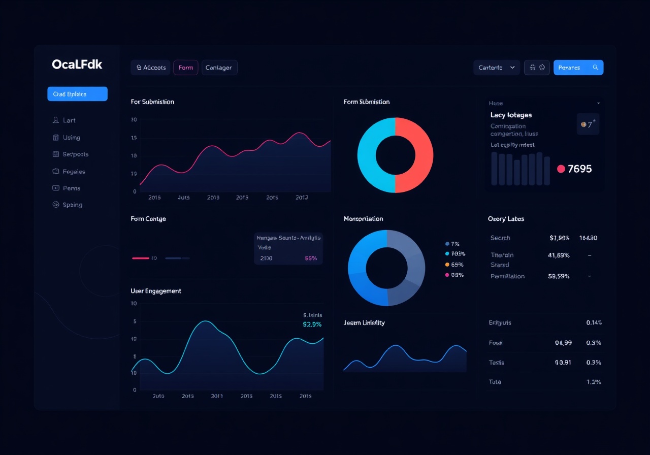 FormFlow analytics dashboard showing live submission metrics, geographic distribution, and conversion funnels for the Q3 enterprise onboarding workflow